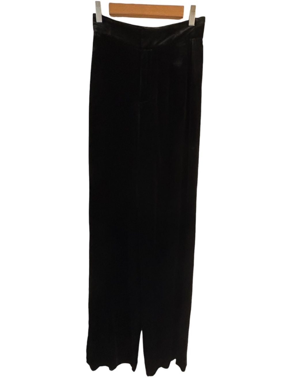 Zara Women Mulberry Silk Blend Wide Leg High Rise Velvet Pants NWT XS - Picture 2 of 6